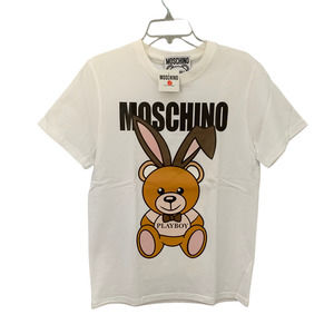 Womens size S/M White Playboy Bunny T-Shirt Oversized